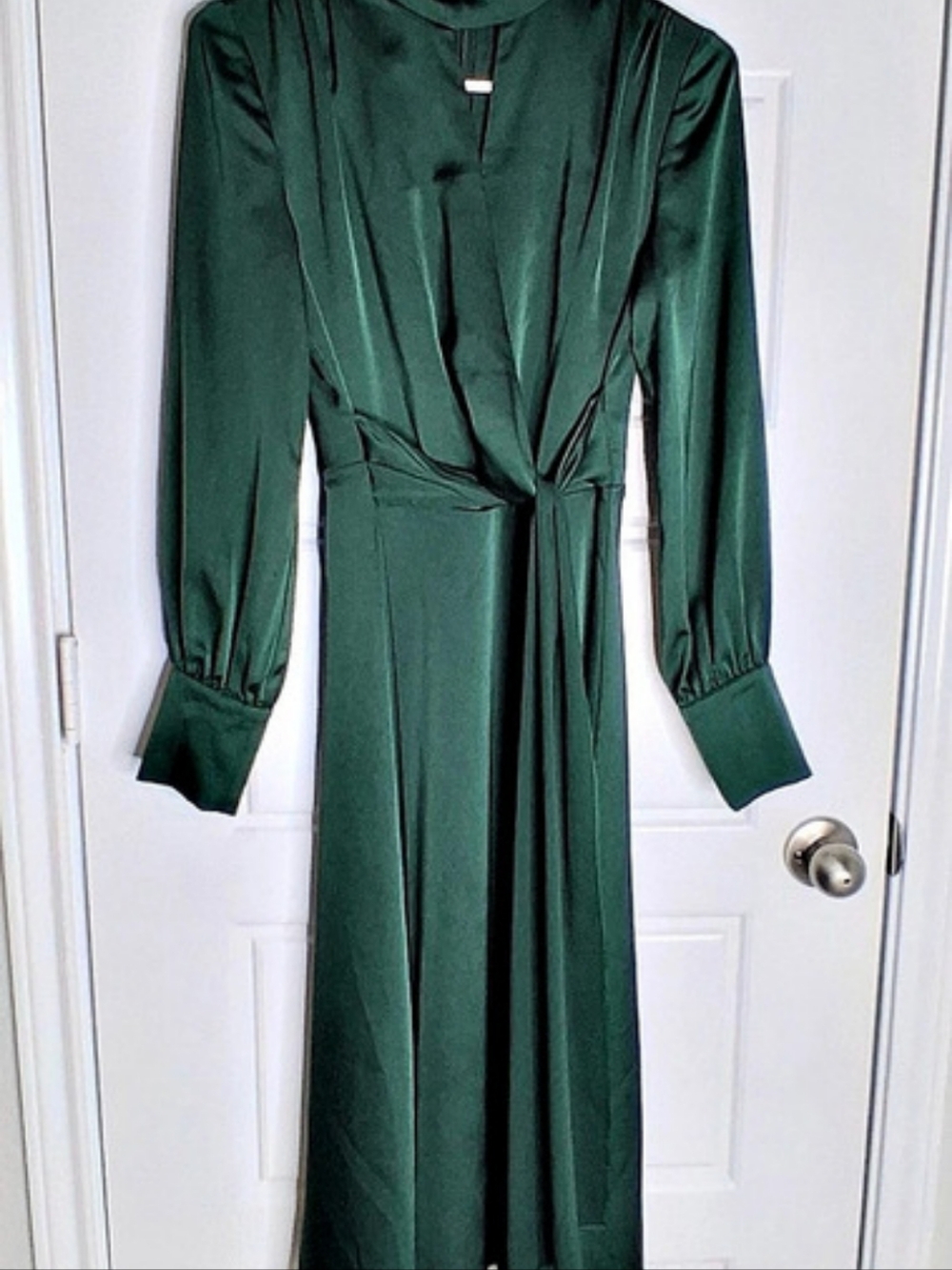 Marciano Guess Satin Maxi Dress in Green Size XS